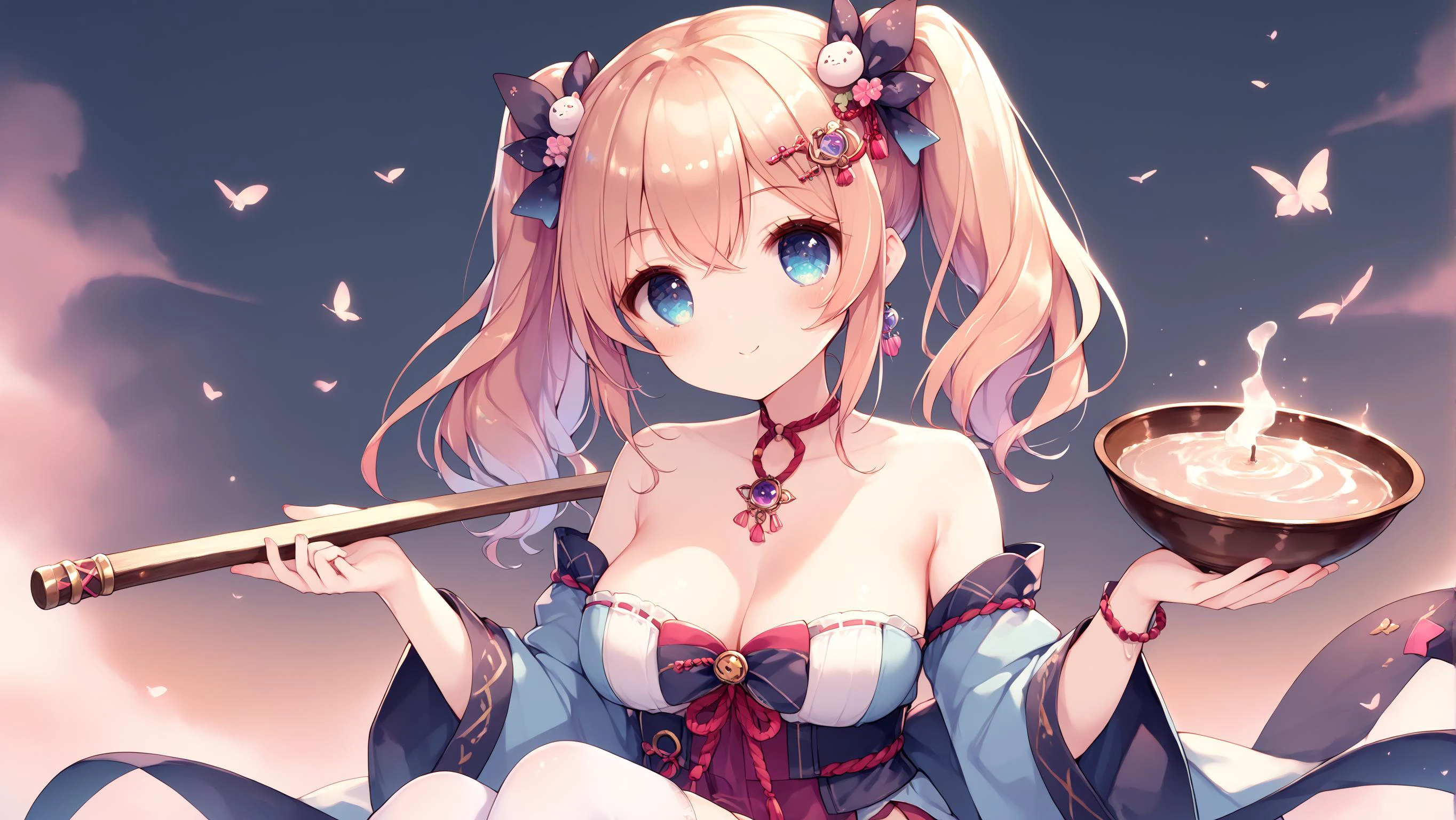 score_9, score_8_up, score_7_up, score_6_up, <lora:Cute_Anime_Style:0.8>,, 1girl, 1girl, tachibana hinano \(vtuber\), vspo!, twintails, thighhighs, Perform at the folk festival in a traditional costume with a folk instrument, Morose: A gloomy and downcast expression, often with a downturned mouth., Witch's Spellcasting Den with Cauldrons and Spellbooks,, big breasts, slim body, (an extremely delicate and beautiful), kawaii, cute, small face, large breasts,, (HQ, masterpiece, best quality, ultra-detailed), cinematic lighting, Intricate, High Detail, Sharp focus, dramatic, masterpiece, best quality, ultra-detailed, detailed, detailed body, detailed face, good anatomy, perfect hands, perfect fingers, perfect face, perfect human body,,