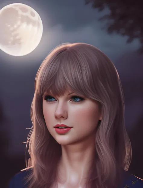 TaylorSwift, art by Ilya Kuvshinov, VRay, Nurturing Female, Sun in the sky, Sketched, Moonlit, 50mm, hyperdetailed, <lora:TaylorSwiftSD1.5:1>