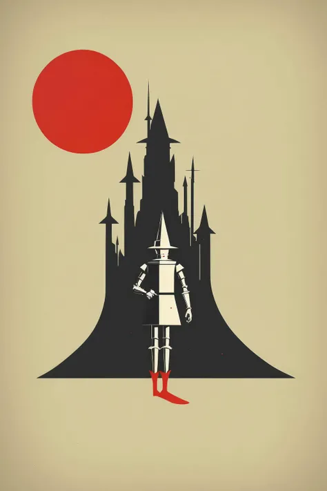 <lora:Olly Moss Style:1>Olly Moss Style - minimalism stylized silkscreen of Tin Man from wizard of oz