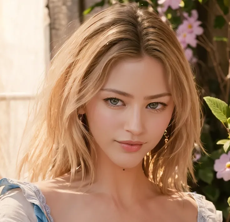 (8k, RAW photo, highest quality), (ultra-realistic RAW portrait photograph of Cara:1), photorealistic, (perfect lighting and composition:1), (high detail, 8K resolution:1), hdr, (shot on a Hasselblad camera:1), <lyco:MADGOD_STYLE16:0.3>, princess, (dress:1.2), frills, a woman sitting on a bench in a garden, professional photograph, studio lighting, (minimal post-processing:0.2), (dynamic angle:1.2), (dynamic pose:1.2), pinup:0.3, Analog, ((Award Winning Photograph)), (hyper-realistic) (skin texture:1.2), upper body, delicate features, beautiful, elegant, regal, (detailed eyes, deep eyes:1.2), blue eyes, reflective eyes, lips, breasts, (perfect female figure:1.3), expressive, stylish, frill trim, half updo,  long sleeves, large breasts, (detailed shiny skin:1.3), lovely smile, low key, (highest quality), (best shadow), ,(bloom:0.7), (depth of field:1.1), (cinematic), (sharp focus:1.2), small details, fantasy, epic, (atmosphere), colorful, deep and vibrant colors, fantasy, wide shot, (gradients),  <lora:Cara-01:0.9>