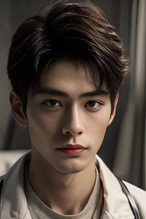 ((masterpiece)),((bestquality)),8k,high detailed,ultra-detailed,photography,award winning,documentary,Original Photo,realistic,(EOS R8,50mm,F1.2,8K,RAW photo:1.2),1boy,<lora:Hsu Wen-Tao:0.8>,black eyes,glint,Textured Menâs Haircut,solo male,slim Asian boy,male focus,solo,handsome face,real skin texture,well-proportioned hands,think eyebrow,portrait,<lora:add_detail:0.75>,<lora:muscle_slider_v1:-0.35>,<lora:weight_slider_v2:-0.35>,Happy Birthday,cinematic lighting,Soft illuminaotion,
