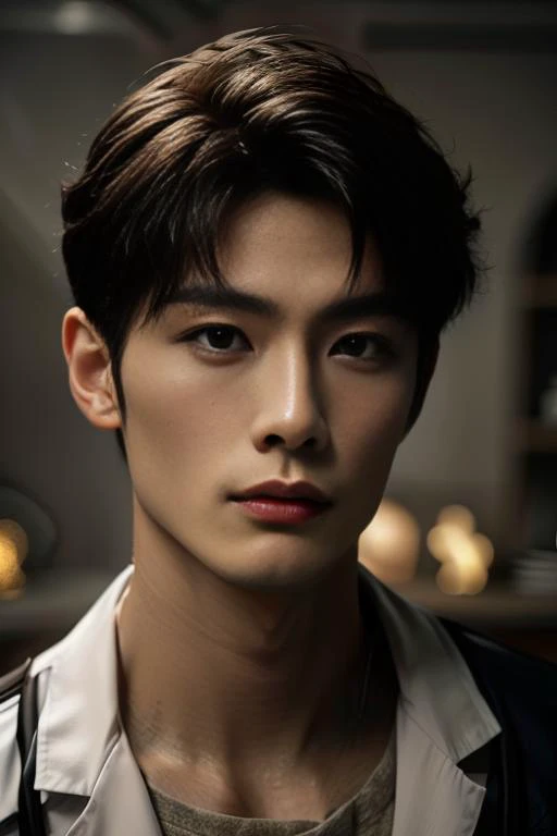 ((masterpiece)),((bestquality)),8k,high detailed,ultra-detailed,photography,award winning,documentary,Original Photo,realistic,(EOS R8,50mm,F1.2,8K,RAW photo:1.2),1boy,<lora:Hsu Wen-Tao:0.8>,black eyes,glint,Textured Menâs Haircut,solo male,slim Asian boy,male focus,solo,handsome face,real skin texture,well-proportioned hands,think eyebrow,portrait,<lora:add_detail:0.75>,<lora:muscle_slider_v1:-0.35>,<lora:weight_slider_v2:-0.35>,Happy Birthday,cinematic lighting,Soft illuminaotion,