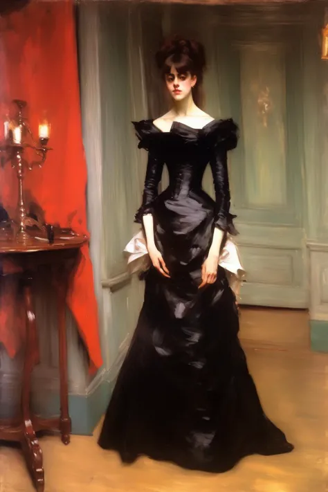 <lora:William Merritt Chase Style:1>William Merritt Chase Style - John singer Sargent style oil painting