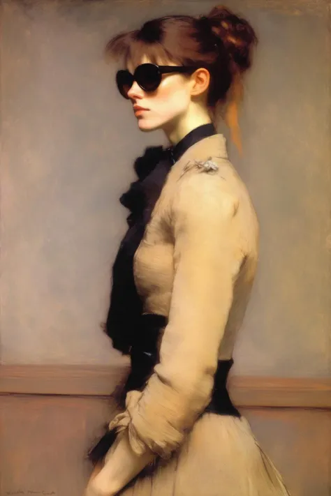 <lora:William Merritt Chase Style:1>William Merritt Chase Style - 434533 sunglasses
