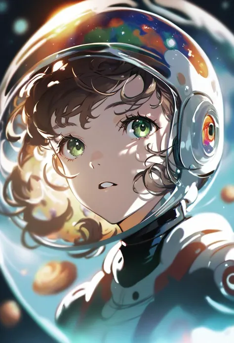 score_9, score_8_up, score_7_up, score_6_up, <lora:DPOXL:1> <lora:yoneyamaiXL_JS2_lokr_V12:1> space helmet, 1girl, spacesuit, solo, space, green eyes, helmet, blurry, brown hair, planet, open mouth, 1other, bangs, astronaut, parted lips