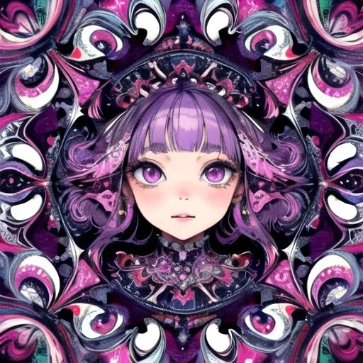 p4a psychedelic purple 1girl <lora:p4a_mandala_v1_hard_a-lora-e20:1>