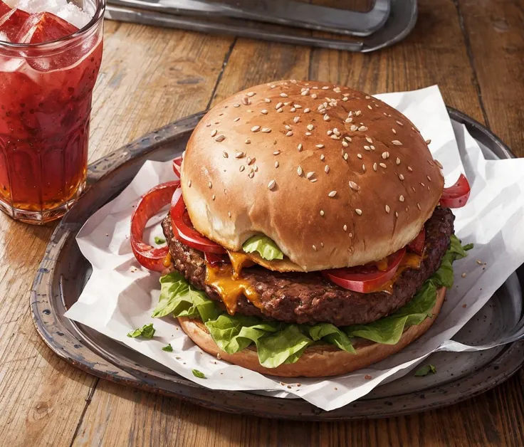 hamburger, fries, glass of soda, ketchup, salt BREAK
((masterpiece:1.2, best quality)), 4k, high quality, solo BREAK
to8contrast style, <lora:theovercomer8sContrastFix_sd15:0.8>