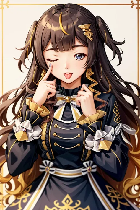 best quality, intricate details, surprised,
1girl <lora:anyaMelfissaHololive_v1:0.8> anya melfissa, very long hair, hair ornament, black dress,
<lora:akanbeFace_akanbev1:0.8> akanbe, finger to eye, one eye closed, tongue out,