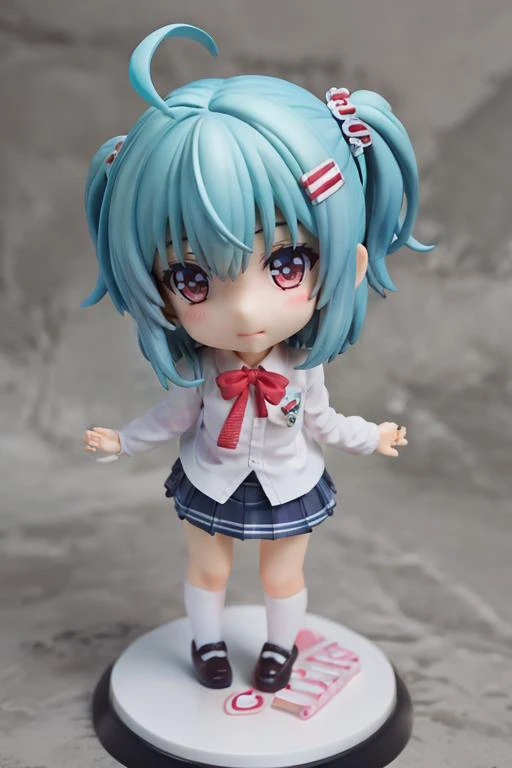 1girl, school, chibi