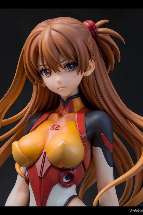 (best quality, masterpiece, colorful, dynamic angle, highest detailed)(Asuka Langley), (((upper body))) photo, fashion photography of cute red long hair girl (Asuka Langley), dressing high detailed Evangelion red suit (high resolution textures), in dynamic pose, bokeh, (intricate details, hyperdetailed:1.15), detailed, moonlight passing through hair, perfect night, (fantasy art background), (official art, extreme detailed, highest detailed), HDR+, ((black background)), close up, looking sideways, glare