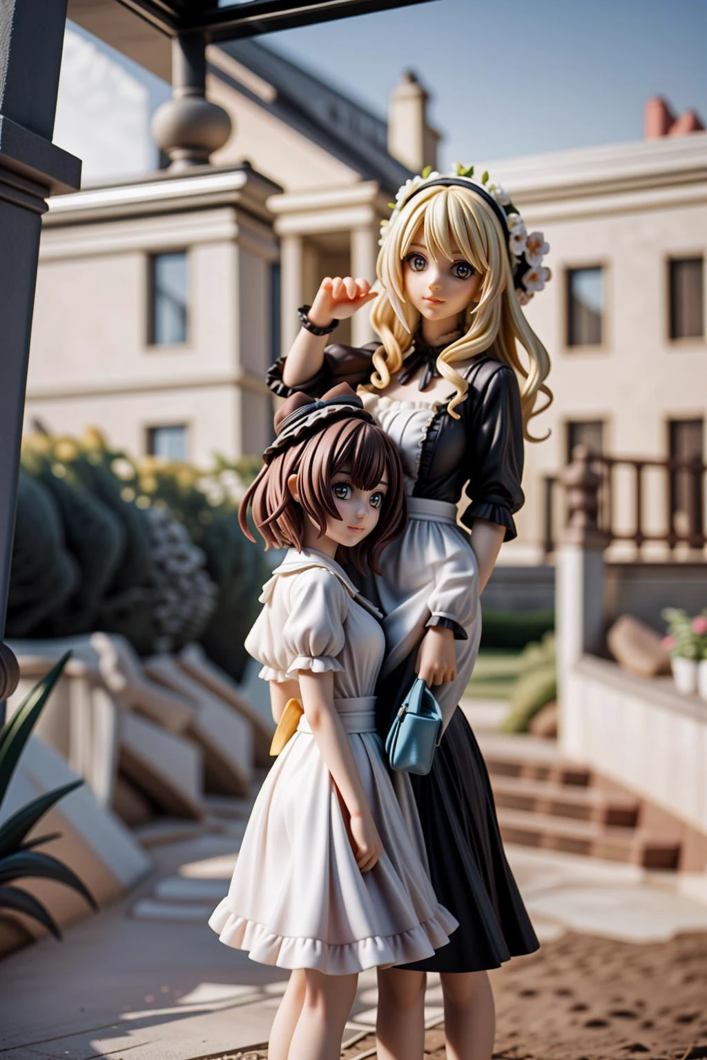2girls in the garden