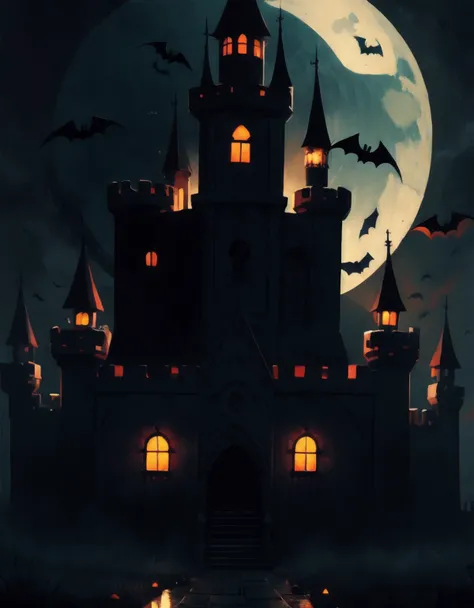 dark castle, halloween, night,
speedpaint