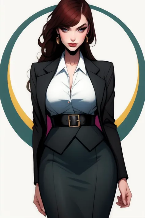 1girl, businesswoman outfit, speedpainting <lora:LFI (luxury fashion illustration) :1>