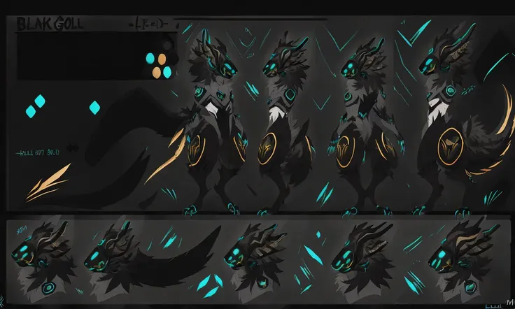 black gold primagen <lora:primagen-refsheet:1>