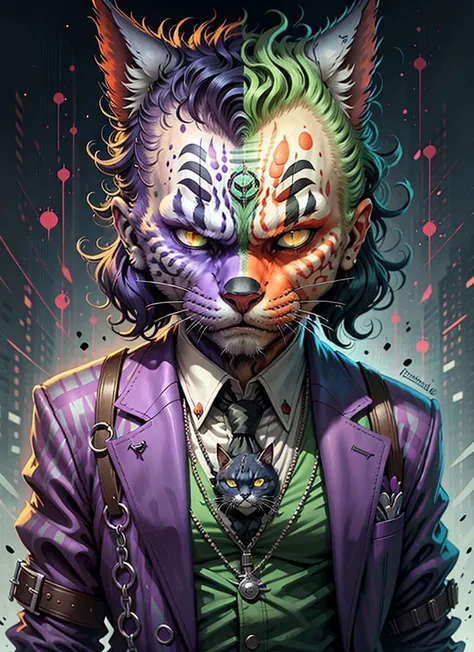 c4ttitude joker in the style of 0mib <lora:0mib3(gut auf 1):0.65> <lora:c4ttitudeflatver:0.75>