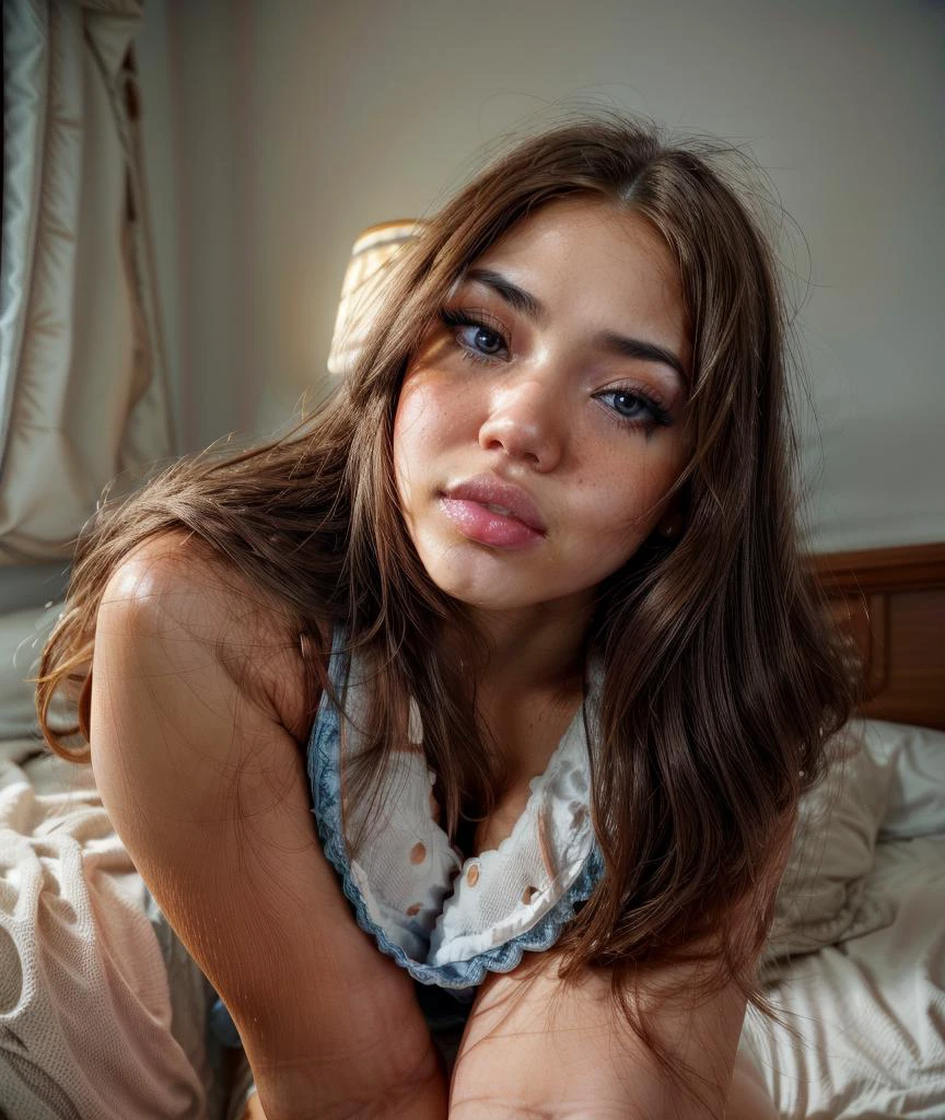 cute woman, brunette hair, blue pale eyes, caramel skin tone, strong jaw, big cheeks bone, (sad face:1.1), <lora:0pen:1>, professional light, cinematic lighting, fashion photography, ambient lighting, atmospheric effects, (adrianalima:1.1) <lora:epiCRealLife:1> <lora:more_details:1> <lora:overtheshoulder:1>