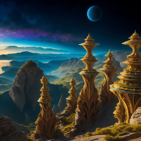 wallpaper, background, scenic landscape, tessellated, topographic style, psychedelic, highly detailed, sharp focus, fractal, <lora:sp4c3sh1p:0.9>