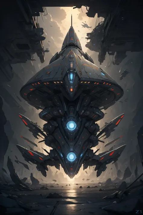 z3rg battle space ship , sp4c3sh1p, <lora:sp4c3sh1p:0.8>