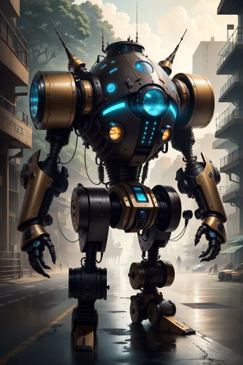 <lora:sp4c3sh1p:0.7>,sp4c3sh1p,robot,steampunk,, (masterpiece, best quality, high quality, highres, ultra-detailed),