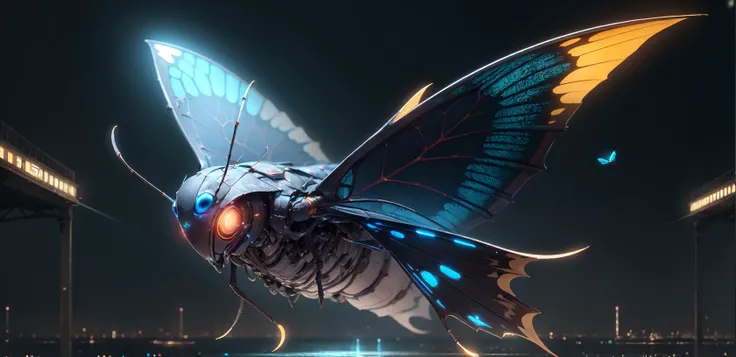<lora:sp4c3sh1p:0.8> moth sp4c3sh1p, flying, black background