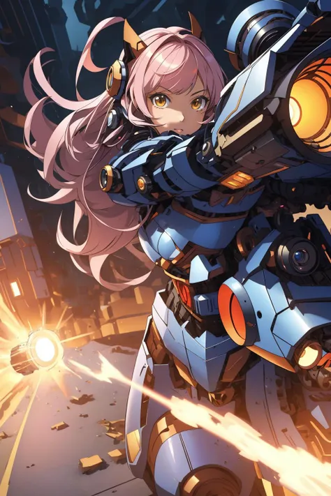 <lora:Arm_cannon-10:0.8> 1girl with arm cannon, aiming at viewer,mecha musume, cute, (masterpiece, best quality,highres, perfect hands), masterpiece,best quality,ultra-detailed,very detailed illustrations,extremely detailed,intricate details,highres,super complex details,extremely detailed 8k cg wallpaper