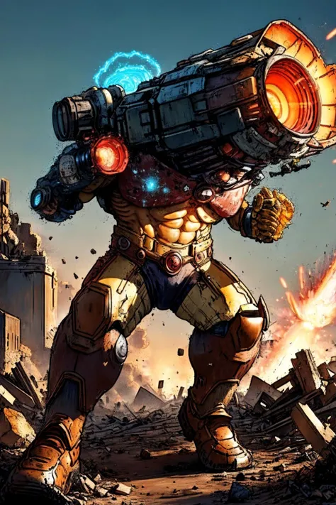 <lora:D.Trump_v1:0.6>, Donald Trump, male_focus, 1boy, armor suit, old_man, Smile, <lora:Arm_cannon-10:1.11>, (arm cannon:1.3), Running, Outdoors, Standing, looking at viewer, full body, American Flag, (Dirty:1.2), (Dirt:1.1), Stains, (Blood:1.1), WW2, (War:1.2), (Explosions:1.2), (Gun Fire:1.1), War Photography, (Perfect Face:1.2), (Detailed Pupils:1.3), Full Face, Full Body, Wide Angle, (Cinematic:1.1), (Energy:1.3), (Magical:1.4), (Magic:1.1), (Mystical:1.2), (DnD:1.1), (Glow:1.1), (Fantasy:1.3), (Medieval:1.2), (Dnd:1.1), (Adventure:1.0), (Ancient:1.0)