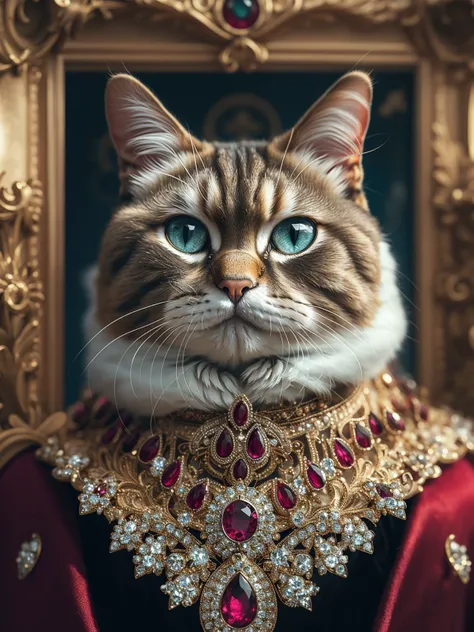 masterpiece, high quality, a cat, in style of ruby and diamond, <lora:J_gemstone:0.7> j_gemstone