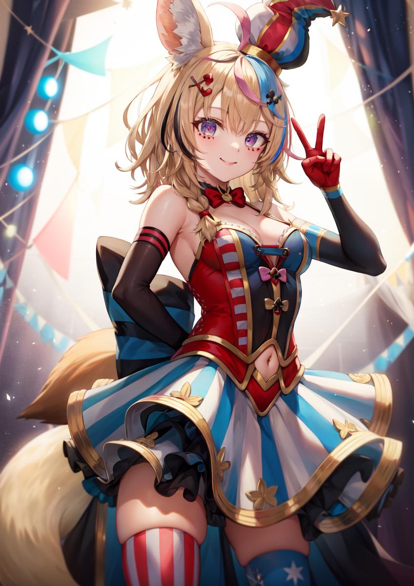 A woman in a costume with a cat ears and a top hat - SeaArt AI