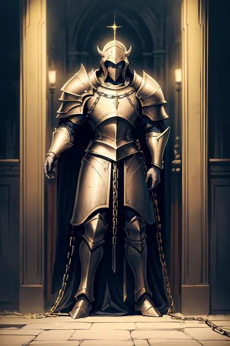 dungeons and dragons (paladin),   [green | blue] eyes,  ([white | golden] armor), chains,  holy design, (standing in a king's hall in the luxury castle), (rich environment), (illustration:1.1), (perfect details:1.1), interior, background, abstract, hard lighting, rim lighting,  (8k) (best quality:1.4), (masterpiece:1.3), ultra-detailed  <lora:add_detail:1>   <lora:Reel_WHorror_1_2_9_ReWo_n:1>