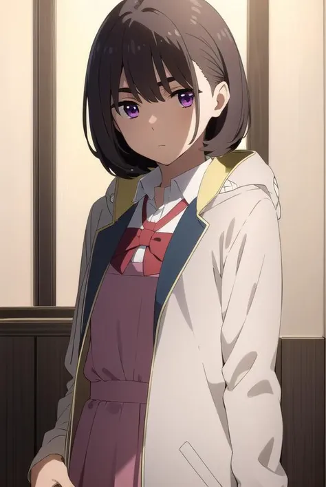 aoiaioi, <lora:aoi aioi movie-lora-nochekaiser:1>,
aoi aioi, short hair, black hair, red eyes, purple eyes,
BREAK shirt, dress, bow, school uniform, jacket, white shirt, collared shirt, hood, bowtie, red bow, red bowtie,
BREAK indoors, classroom,
BREAK looking at viewer, (cowboy shot:1.5),
BREAK <lyco:GoodHands-beta2:1>, (masterpiece:1.2), best quality, high resolution, unity 8k wallpaper, (illustration:0.8), (beautiful detailed eyes:1.6), extremely detailed face, perfect lighting, extremely detailed CG, (perfect hands, perfect anatomy),