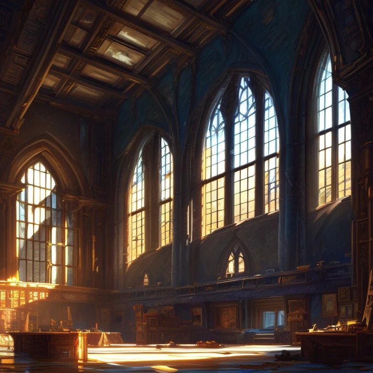 tall building interior with glass windows and windows, large glass windows AnimeCastleInterior3 VRAY-RENDER to8contraststyle <lora:to8contraststyle:0.85>