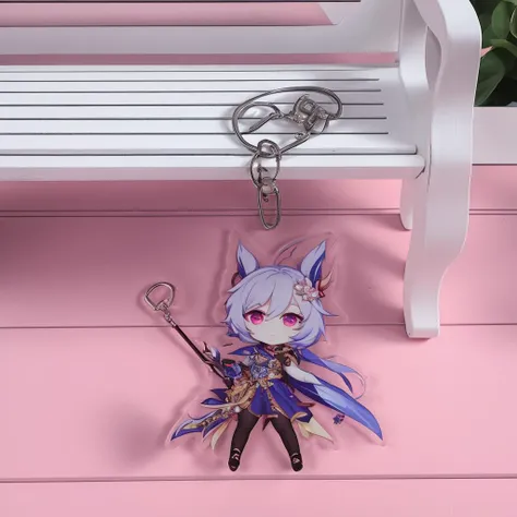<lora:guajian:1>,best quality ,masterpiece,CG ,unity ,8k wallpaper,1girl, ahoge, armor, armored_dress, artoria_pendragon_\(fate\), blonde_hair, blue_cape, blue_ribbon, braid, chibi, cross-section, fur_trim, green_eyes, hair_ribbon, looking_at_viewer, magic_circle, pink_background, red_background, ribbon, saber, solo, sword, weapon