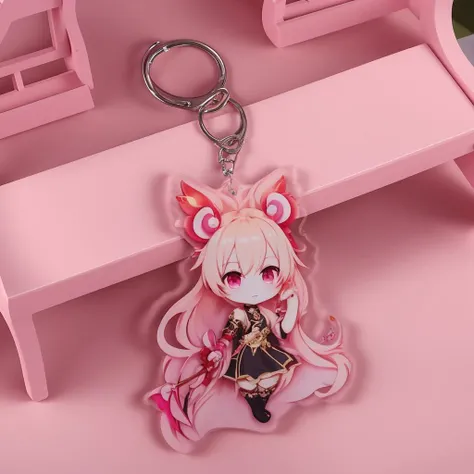<lora:guajian:1>,best quality ,masterpiece,CG ,unity ,8k wallpaper,1girl, bangs, chibi, chinese_clothes, double_bun, dress, hair_between_eyes, looking_at_viewer, open_mouth, pink_background, pink_theme, red_background, red_eyes, smile, solo, standing, thighhighs