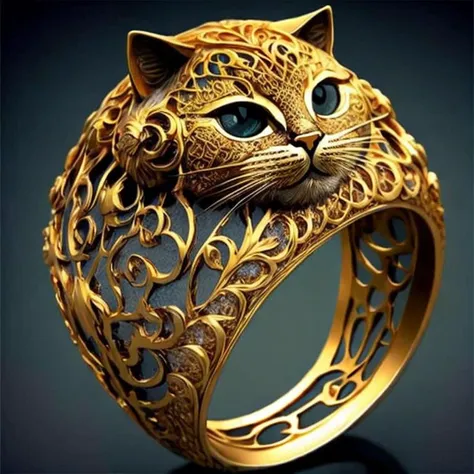 ring, no human, cat, simple background, masterpiece,best quality  <lora:Copax_StyleMix_2_Ring_Animal:1>