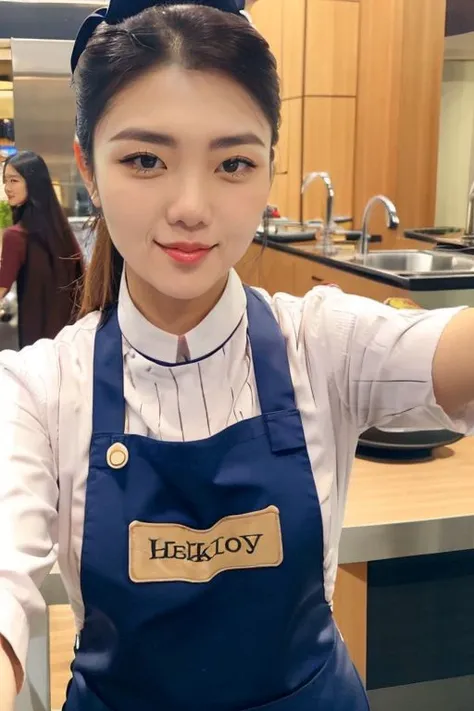 (Realistic、Photorealistic、Ultra-detailed、Highest Detail Skin、highest quality、masterpiece、超A high resolution)、Very cute Japanese woman、21 years old、Gradient lighting、One Girl、Purelos Face、(((((Naked Apron、Wear only an apron、Green apron only、No clothes)))))、((Coffee shop clerk、Serve customers at the counter))、On the bed、Laughter、Realistic skin types、Perfect Style、Gravure idol pose、shortcut、The camera is from the side of the body、