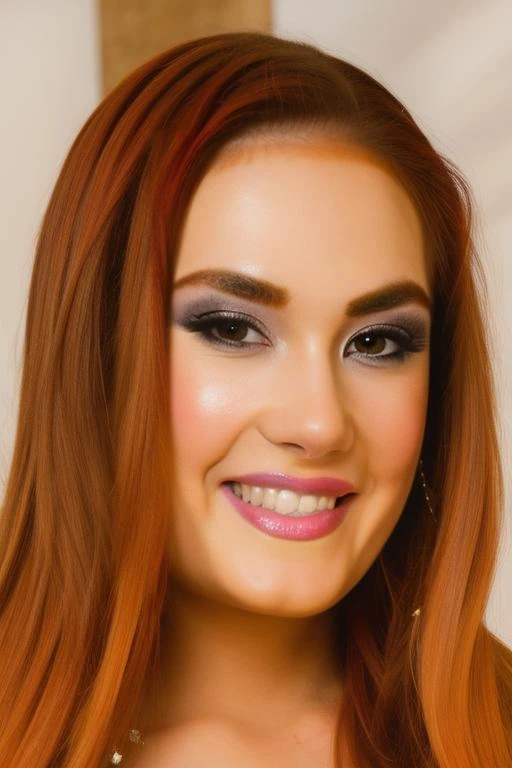swap graphite for naked body, hair covering her breasts, long red hair the color of the photo.