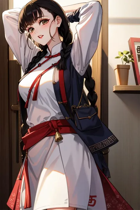 miaoqingqing, 1girl, solo, twin braids, <lora:miaoqingqing:0.7>