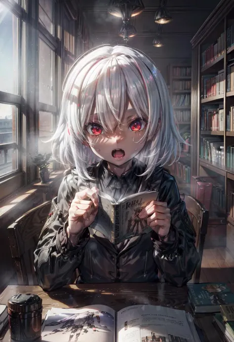 (volumetric lighting, Highres), (Detailed Illustration), Ultra-Detailed, 8k, nsfw, (2girls:1.2), 1boy, pov, pov across table, table, busy library, book, red eyes, white hair,
<lora:concept-pov_across_table-v1-000008:0.7> <lora:add_detail:.8> <lora:hairdetailer:0.6>