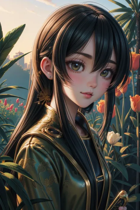 1girl, (stylized by Antoine Blanchard:0.8) and (Liu Ye:0.9) , streetscape art, fantasy portrait, grand Multiple layers of silhouette, charming Octane render of an award winning, close up of a [Invigorating:Sexy:1] Kintsugi Bahamian ([Planet:Olive:1]:1.3) , it is with Gritty adornments, it is covered in Insects, near Deformed Jungle, desolate reeds with Tulip, Spring, Very wide view, Illustration, Lustful, Lowbrow Art, Beautifully Lit, Depth of field 270mm, Infrared, nightmare fuel, dreamy, highly detailed, Unsplash