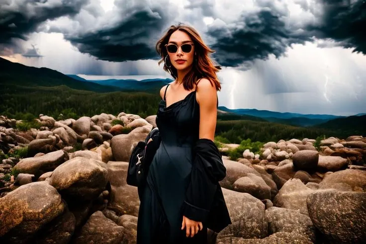 Make it storm, add dark clouds, turn background to rocks, change background to landscape