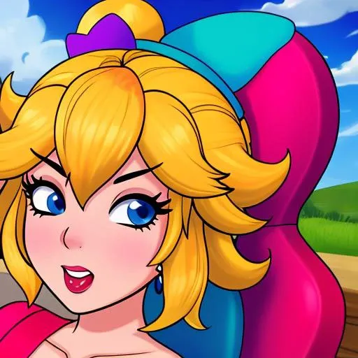 a portrait of princess peach