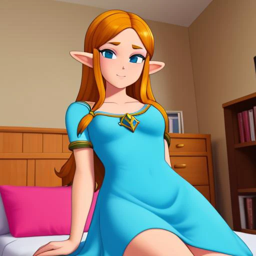 masterpiece,a princess zelda at bedroom