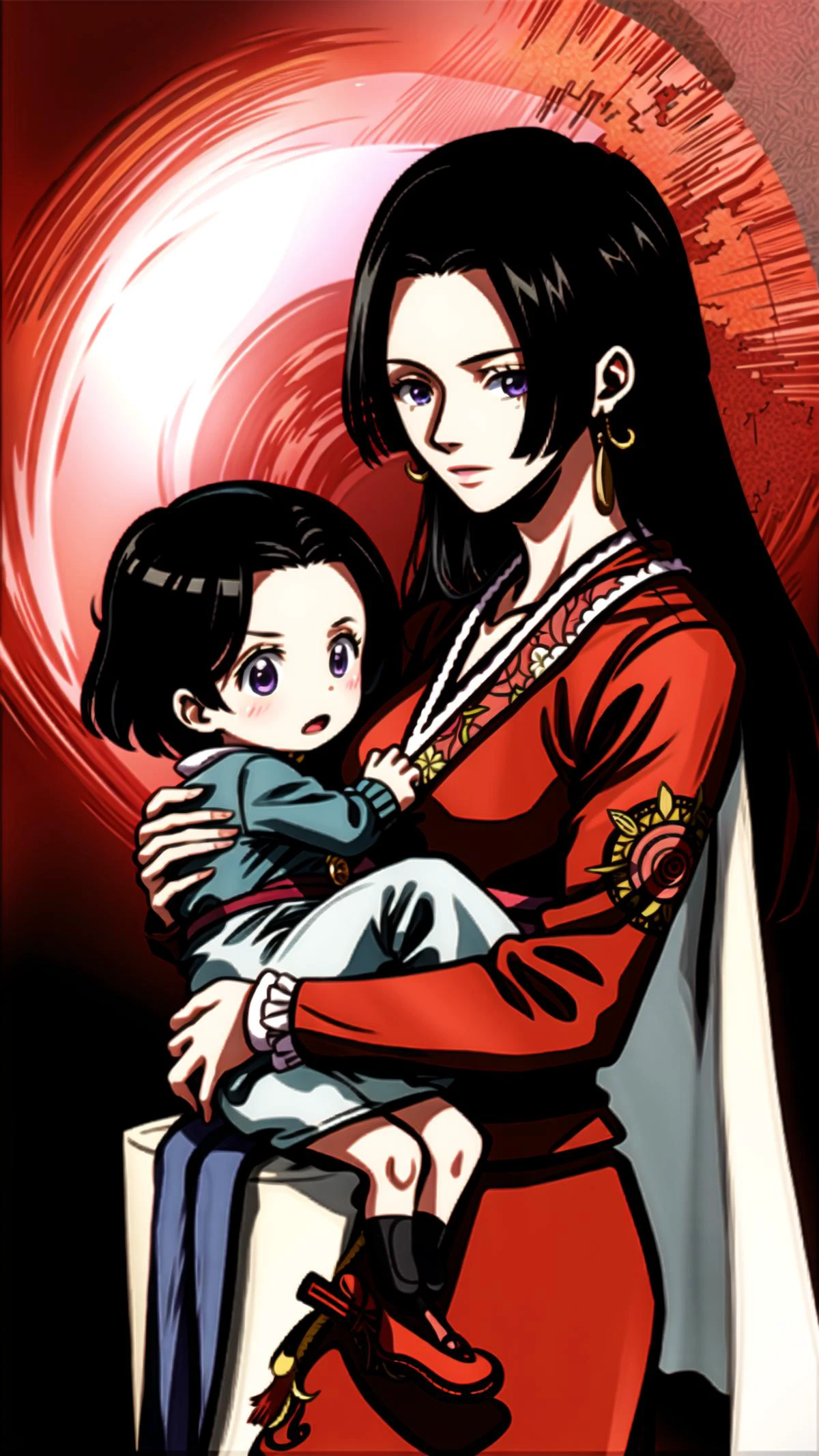 <lora:BreastfeedingMother:0.8> BFMother, 1baby, mother holding , mother and babytherly, BREAK,
<lora:add_detail:0.8> <lora:boa_hancock_v3:0.8> hancock1, boa hancock <lora:boldline (thick outline):2>, masterpiece, best quality, extremely detailed, highly quality, 4k, sharp focus, professional, sharp focus, award winning, cinematic lighting, octane render, unreal engine, volumetrics dtx, Wallpaper,