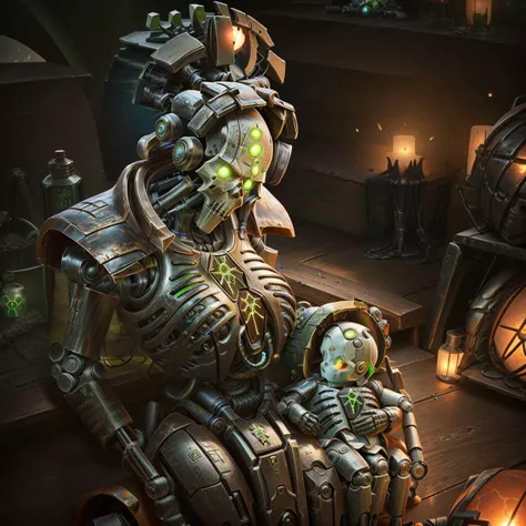 (((necrons, robot, Mother holding Baby, ))), <lyco:Mother holding Baby:1.0> <lora:add_detail:1> <lora:necons:1>