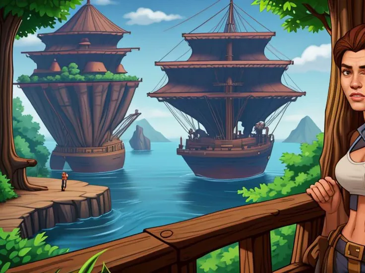 XE-LucasArts, Monkey Island Style, 
a discovery of advanced technology on a distant planet,