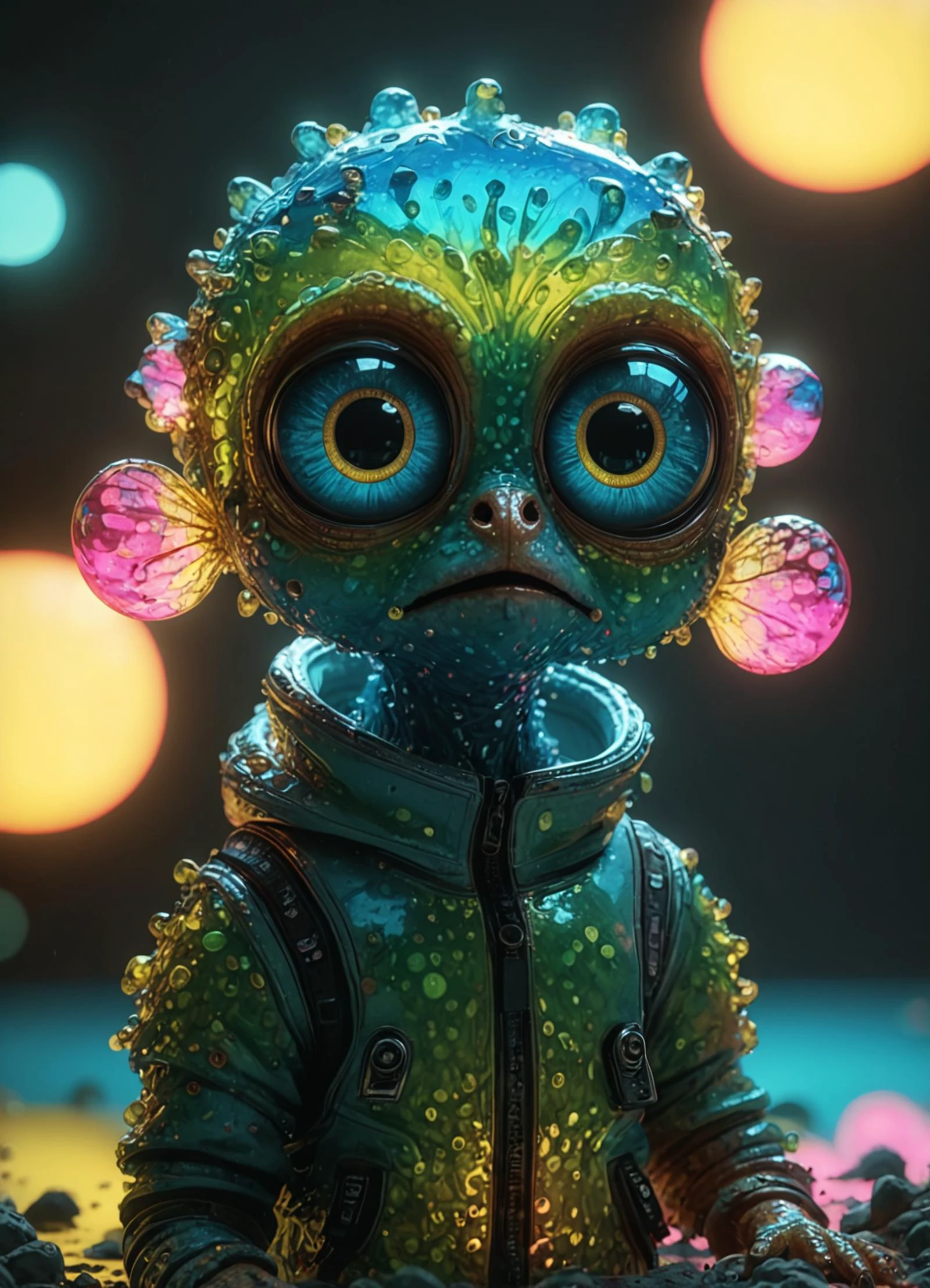 Ombre color scheme of neon blue, neon pink, neon yellow, neon green, neon orange, unreal engine 5, charles willson peale, jeremiah ketner, mark ryden, aurorapunk, subsurface scattering, cinematic photo, soft lighting, heavy shadow, 35mm photograph, bokeh, professional, 4k, highly detailed, (blush:0.5), (goosebumps:0.5), subsurface scattering cutecore dreampop Dramatic lighting DiscoTech, scifi, uv blacklights, sequined
<lora:envyStarlight_v10:0.8> <lora:TheWeirdies:0.8> TheWeirdies <lora:MJ52:0.35> <lora:bigeyes-v2_16x8-4x1:0.9> big eyes,, subsurface scattering, Photorealistic, Hyperrealistic, analog style, realistic, film photography, soft lighting, heavy shadow