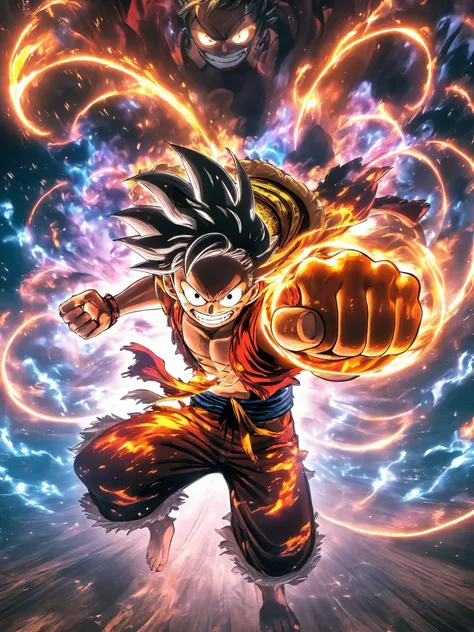 masterpiece,best quality,depth of field,aesthetic,
White hair,hair fluttering like flames,spiral pupils,steam clouds around the character,guy,in good physical shape,insane smile,big smile,flying,squatting,swinging his fist,5 gear luffy,
<lora:add-detail-xl:1>,<lora:PE_NeonSignStyle:0.9> PENeonSign,neon Sign,glowing,colorful,