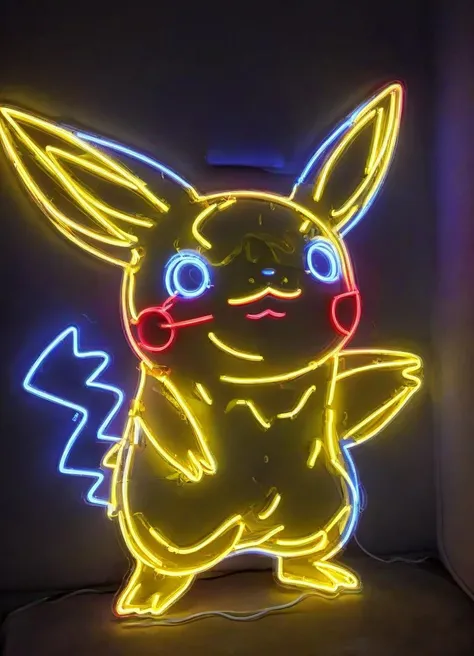 <lora:PE_NeonSignStyle:0.9> PENeonSign, neon Sign, glowing, colorful,
Pikachu,
masterpiece, high resolution, octance 4k, high detail