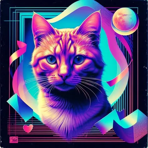 vaporwave style, lovely cat
<lora:vaporwave:0.6>