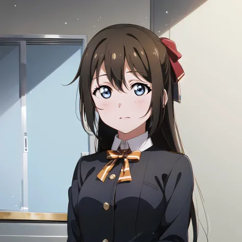 high quality, best quality, masterpiece, absurdres, shizuku osaka, uniform, 1girl, <lora:newszk:0.75>, solo
